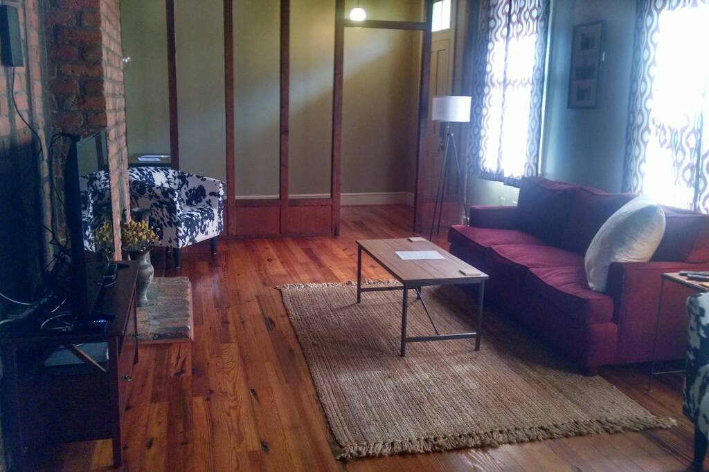 Living room with queen pull out sofa