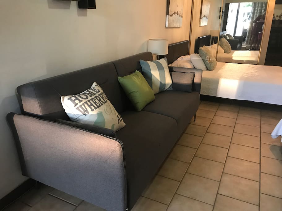 Queen size futon to sleep 2