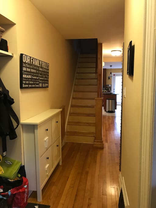 Front Entrance and hallway heading upstairs