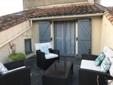 Room with a St. Tropez-style terrace