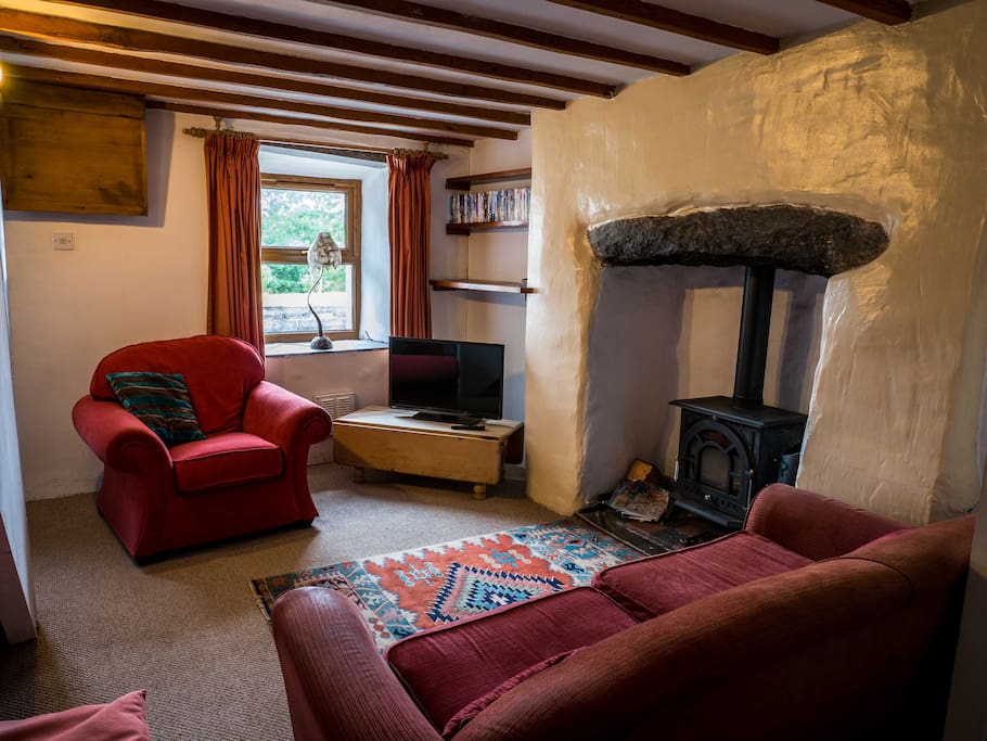 Cosy Living Room with log burner