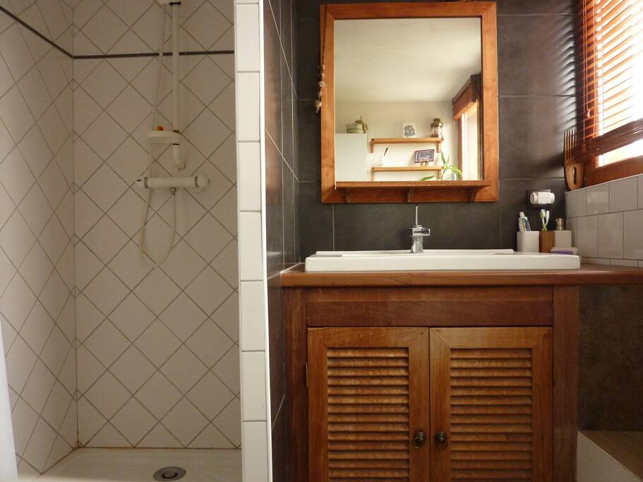 La salle de bain.
