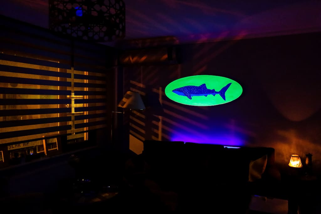 Living Room Under Blacklight