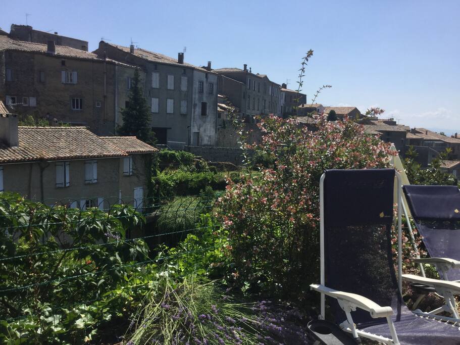 the village seen from the garden