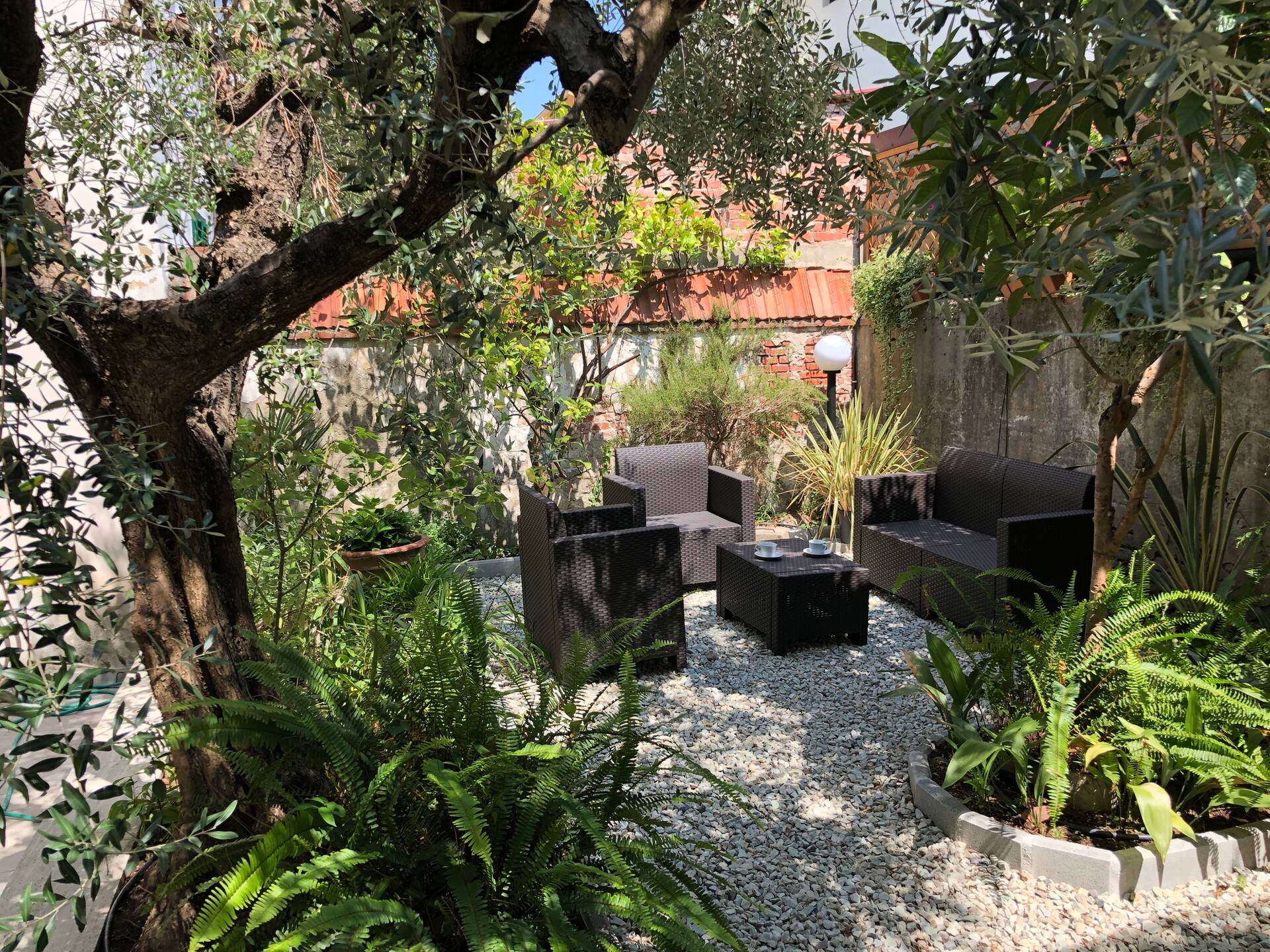 House in the center with private garden