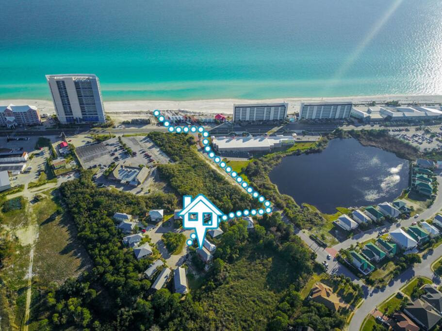 One of the best things about staying at 108 Island Cove "Algun Dia" Beach Home is that it's just a short walk To the beach!