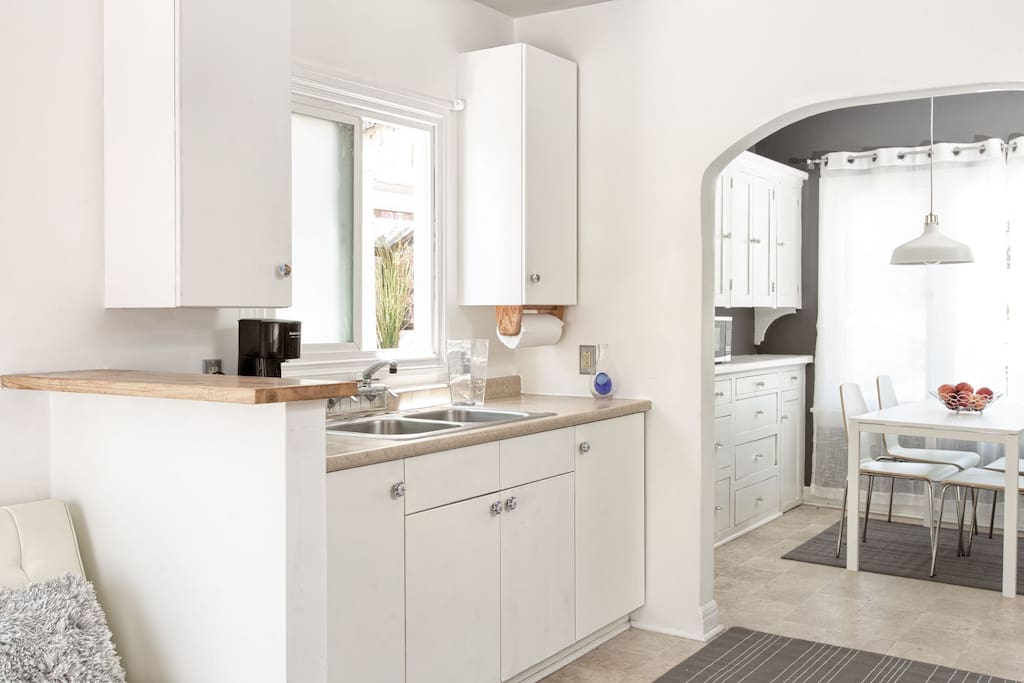 open kitchen space with everything you need