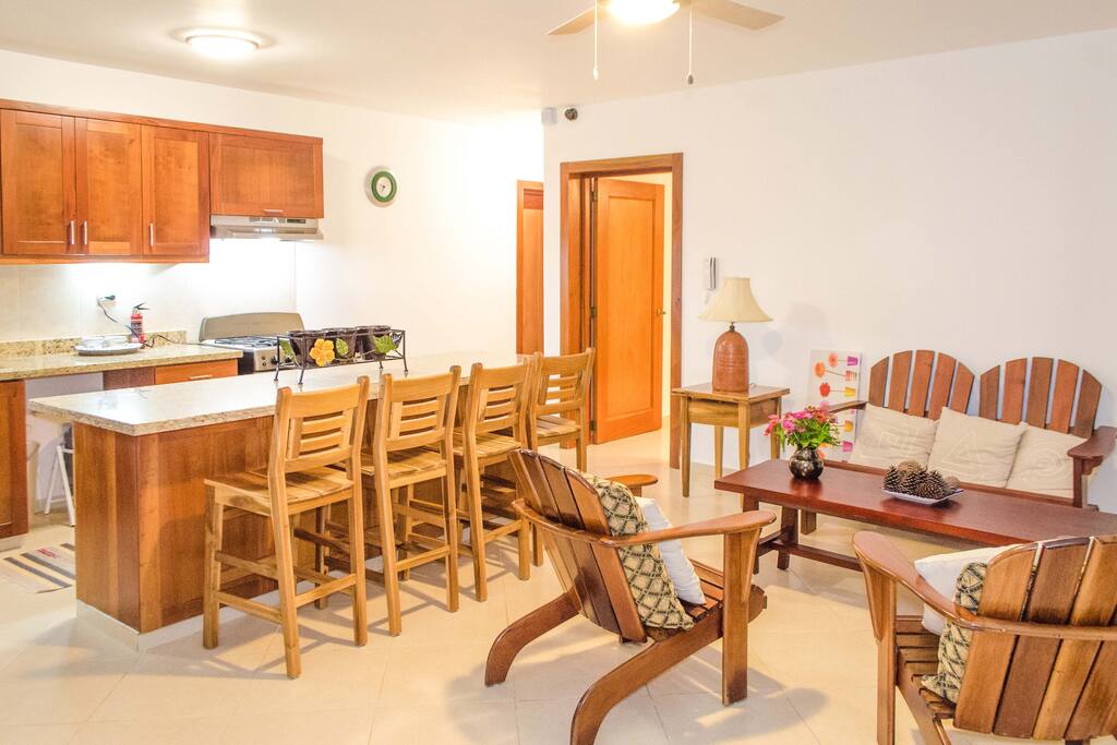 Living and kitchen