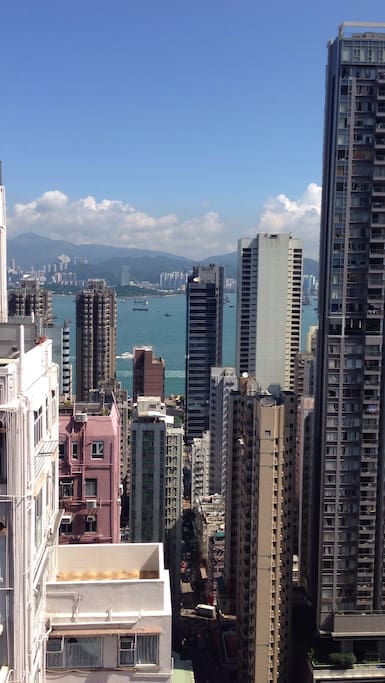 Bedroom view across the harbour