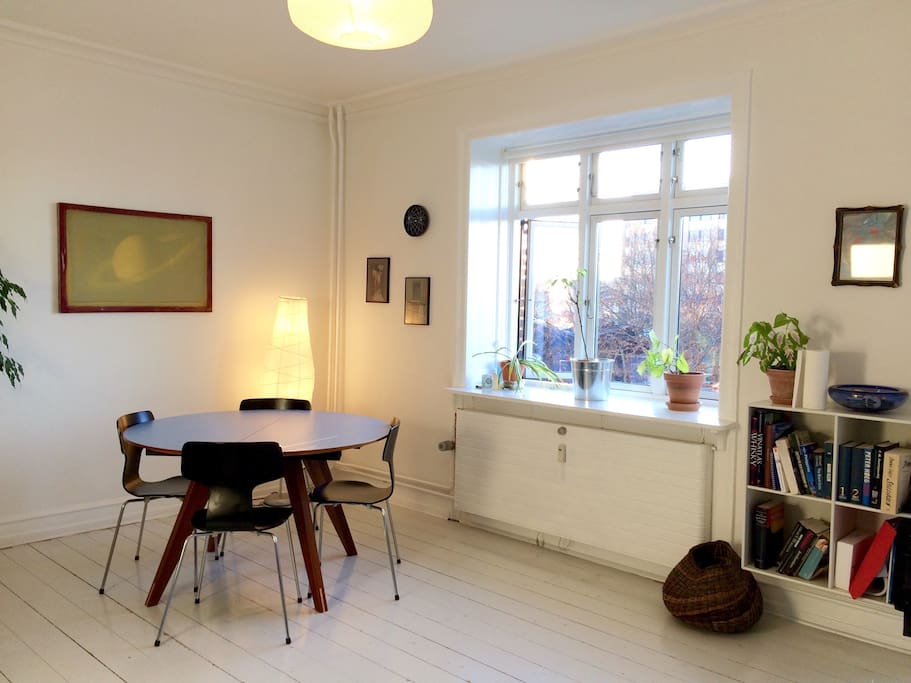 Living room, dining area