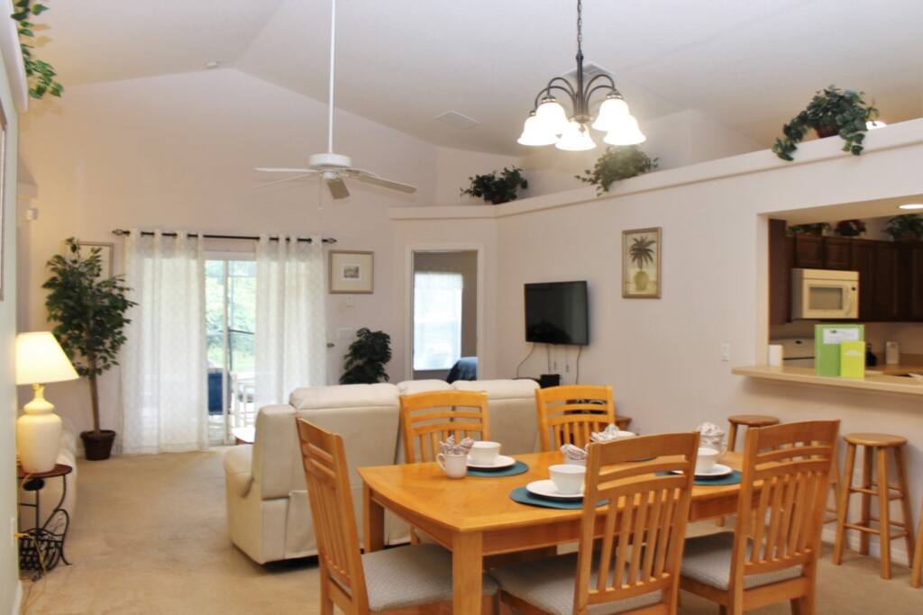 Dining room opening up to the family room