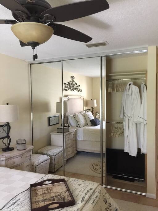 Ample closet with two robes!