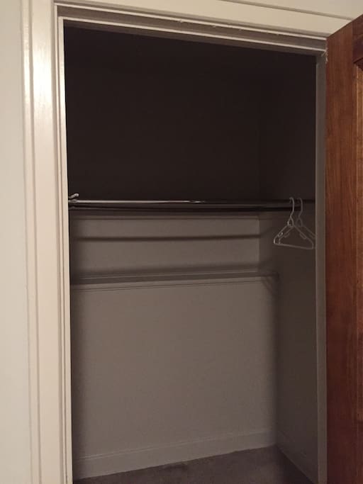 Walk in closet in the bedroom