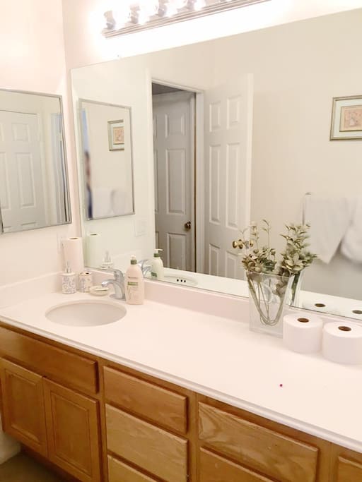 Clean and bright bathrrom