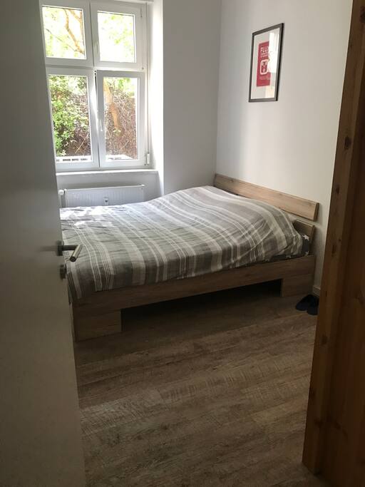 Bedroom with massive bed!