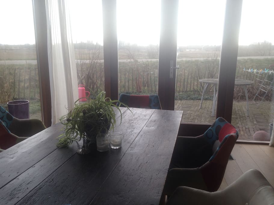 Dining table in living room