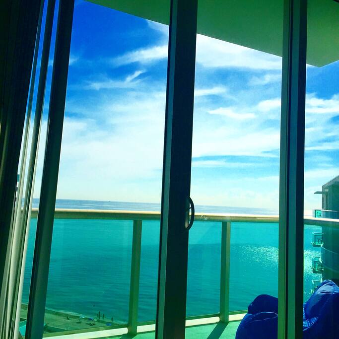The view from inside the apartment