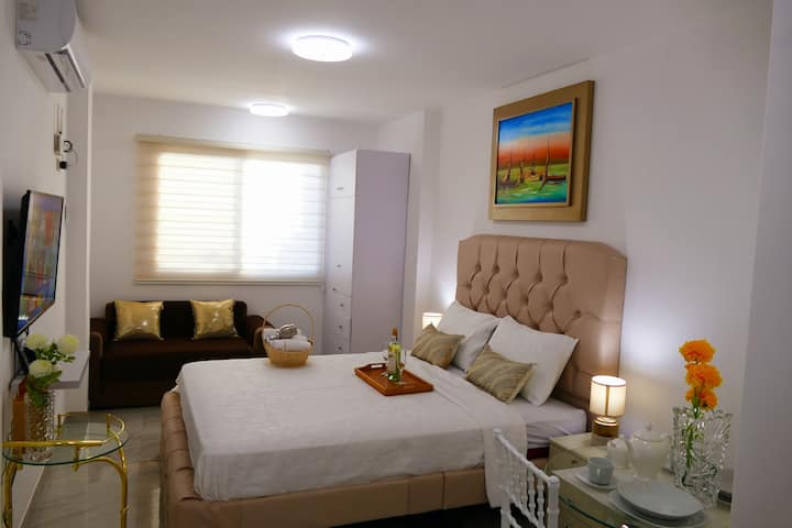 Lit queen size + Canapé-lit