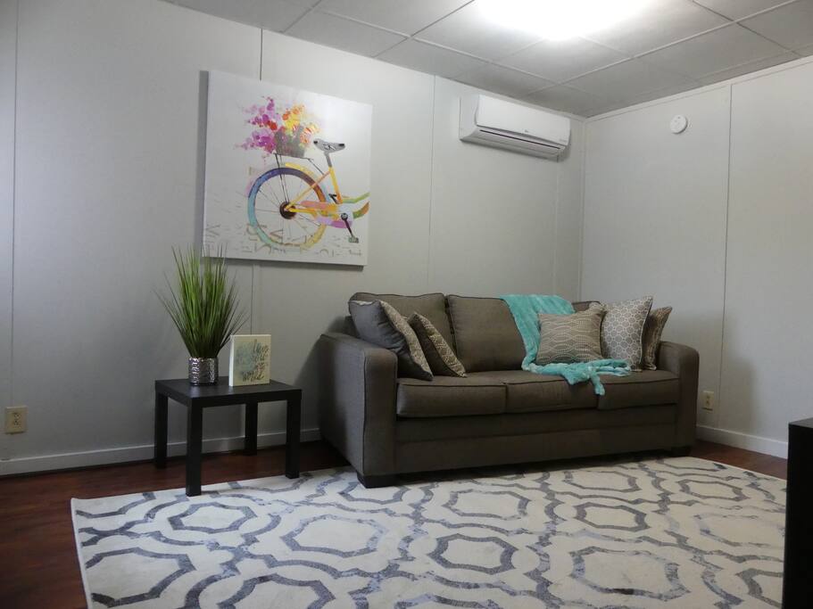 The cozy, inviting living room