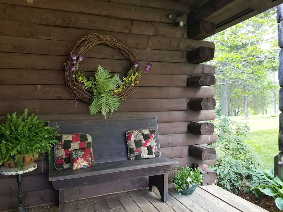 The front porch in the Spring.