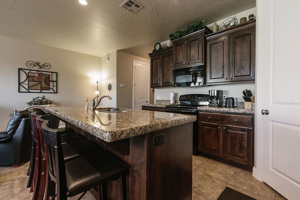 Kitchen and Meal Bar with Seating for Four