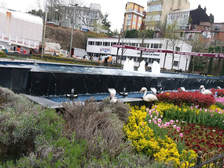 5 minutes you can walk to the garden in front of Yavuz Selim Sultan mosque