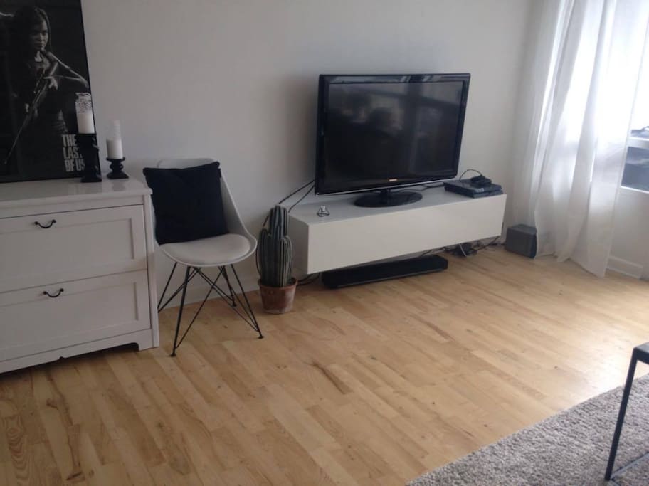 Living room with television.
