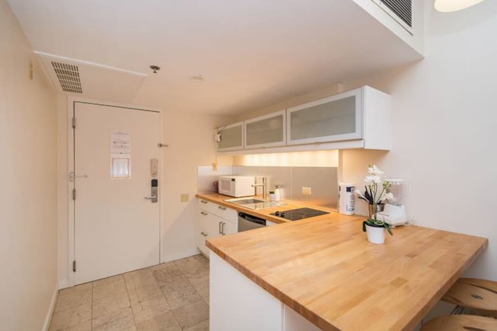 Kitchen with cooktop