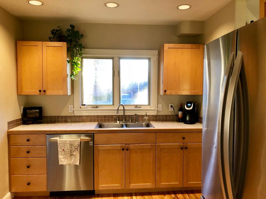 Kitchen with all new stainless appliances