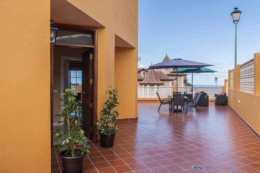 View of terrace from main entrance