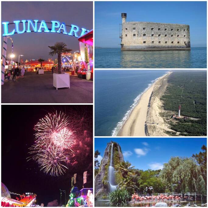 Les alentours (zoo de la palmyre, luna park, ford boyard....)