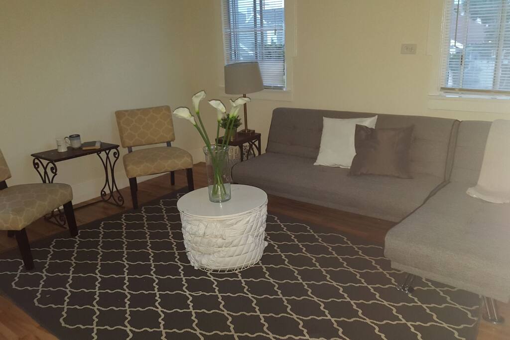 Living room- futon in sofa position.