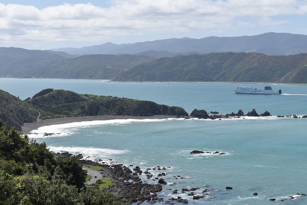 Stunning 180 degree sea and mountain views