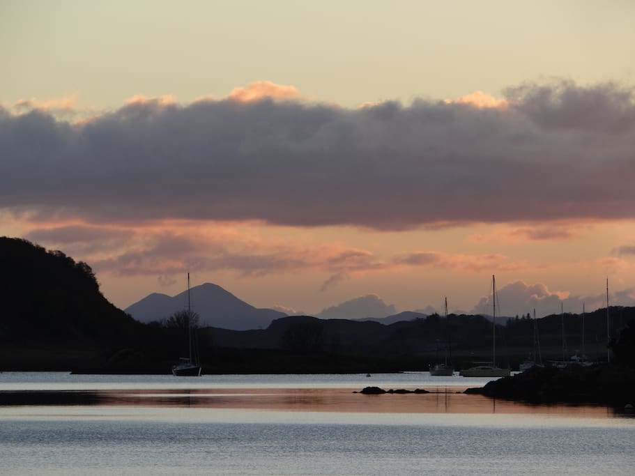 Looking down Loch Craignish towards the Paps of Jura