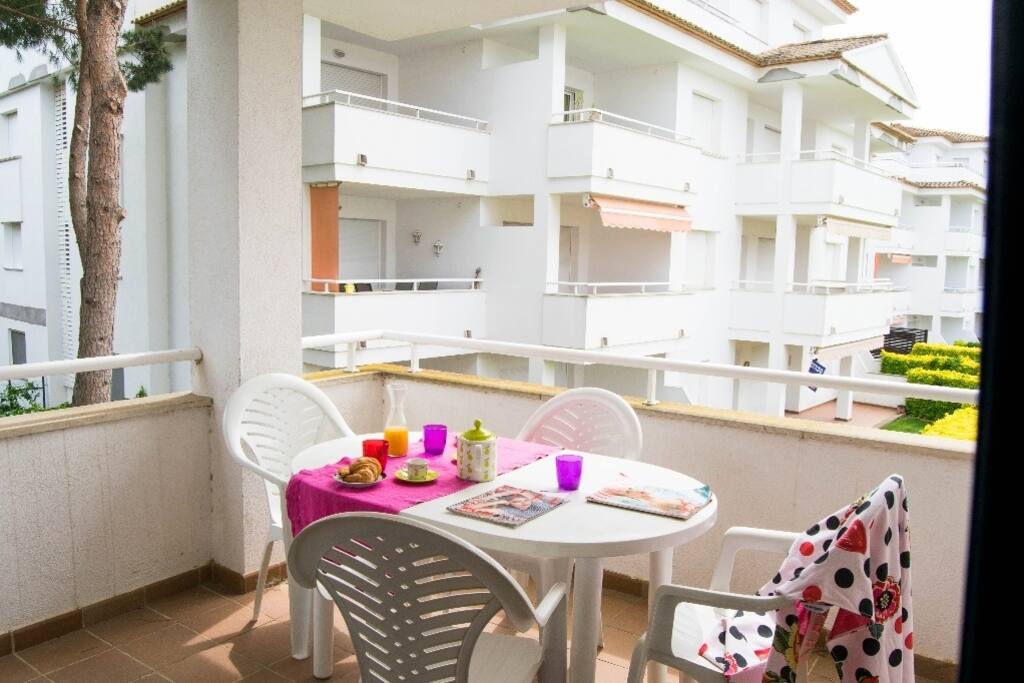 Terraza con vistas a jardin y piscina comunitarios-SA PUNTA COSTA BRAVA