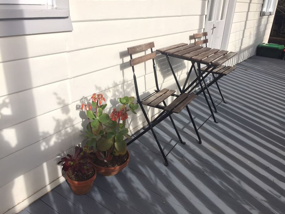 Side porch - Start the day with a good dose of Vitamin D, coffee, and some good company