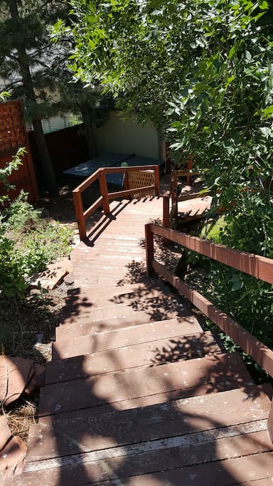 Stairs down to Patio from East Entrance