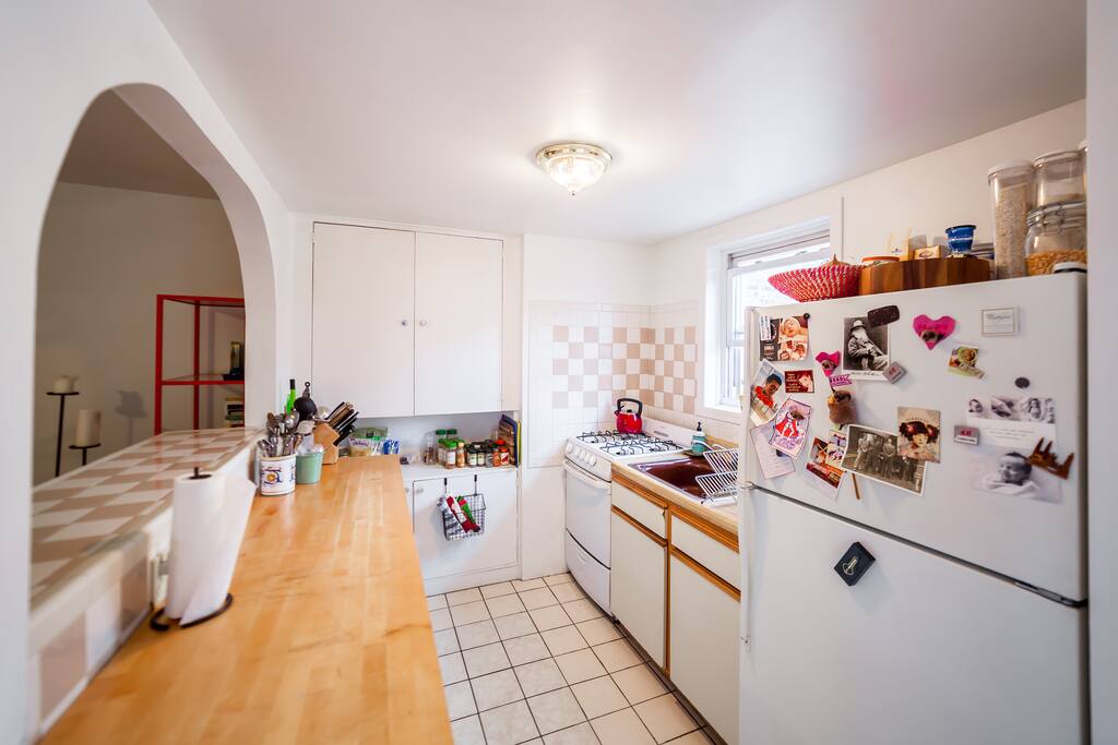 Huge kitchen with bar seating