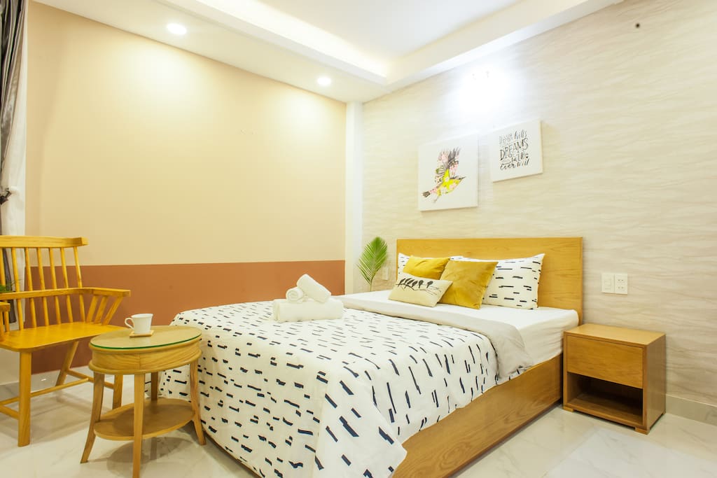 a queen bed