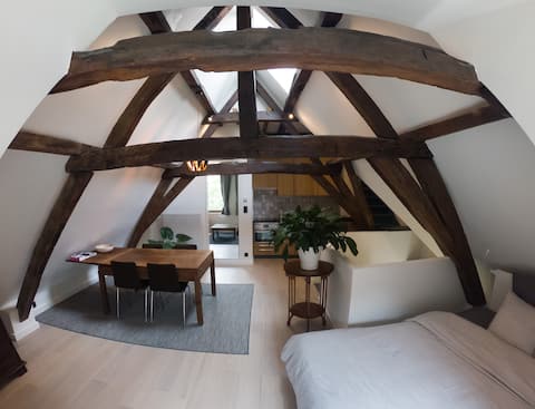 Your own 18th century attic in the center of Ghent