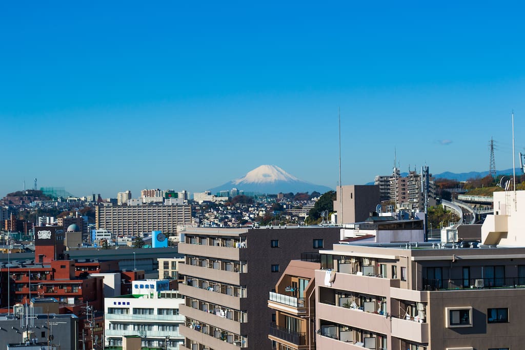 Mt Fuji as seen from western/southern terrace