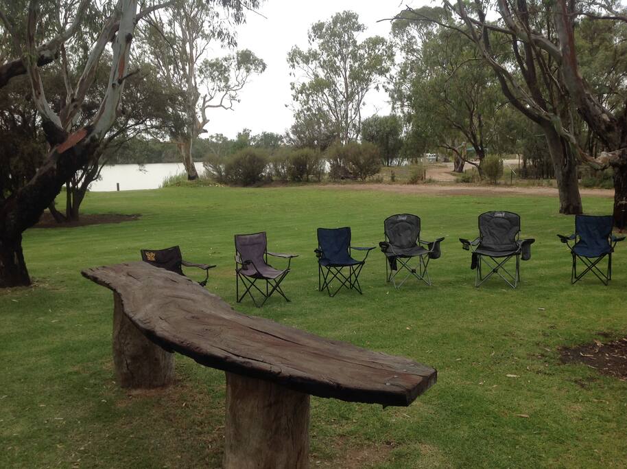Ready for a campfire by the river