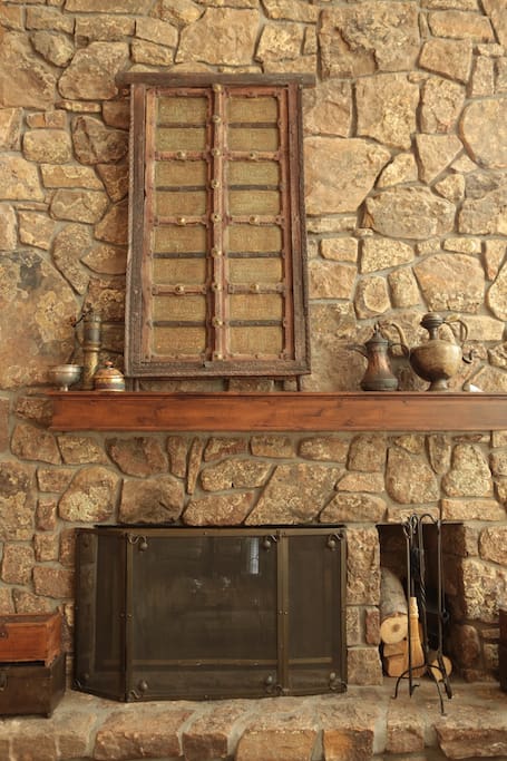 Two wood burning fireplaces upstairs and downstairs