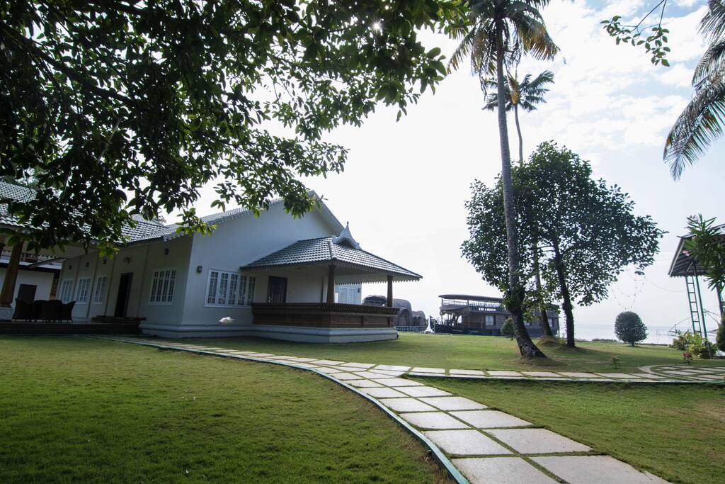 Walking along the hard stone-paved pathway or along the soft tufts of grass, you reach your abode of luxury