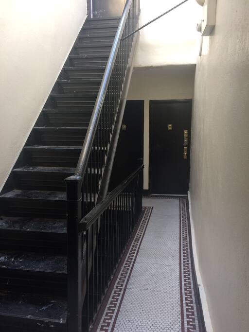 Stairs lead to the roof, Pack light 4 floor walk up!