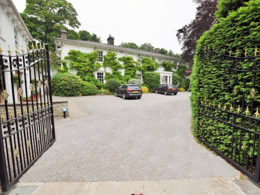 Gated accommodation next to the main house.