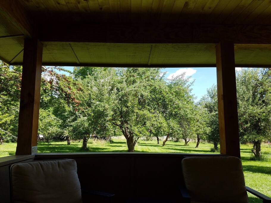 Picture perfect view from the sitting porch.