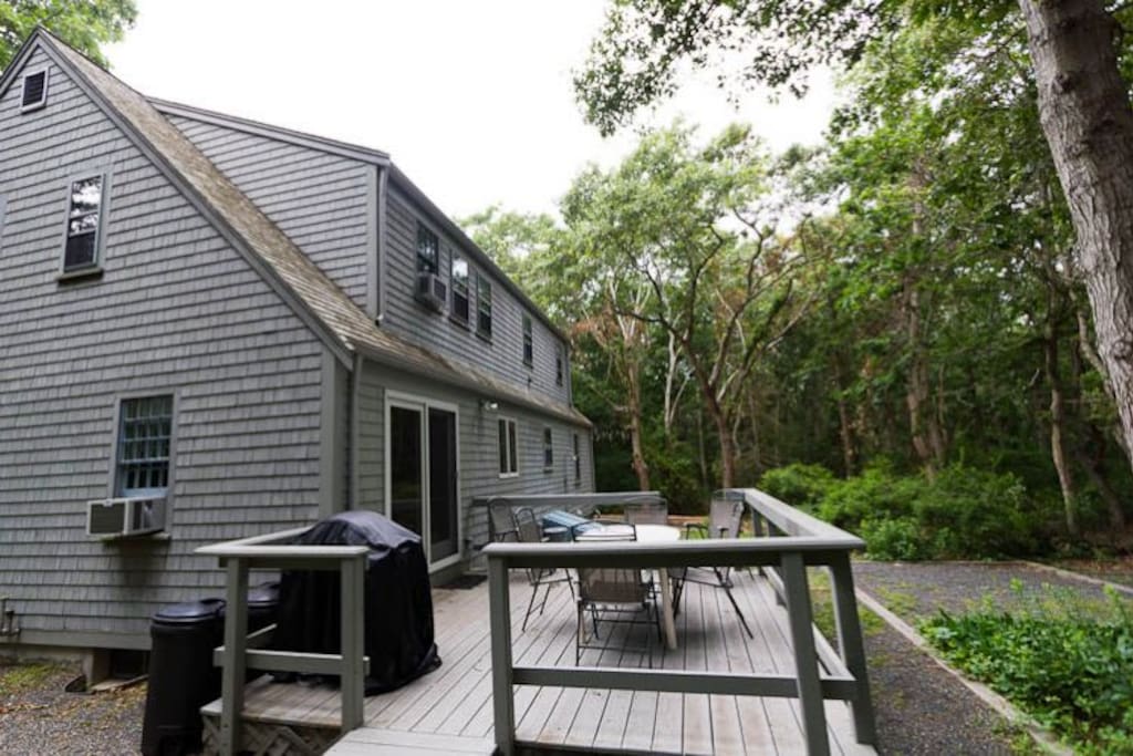 Side view of home showing deck