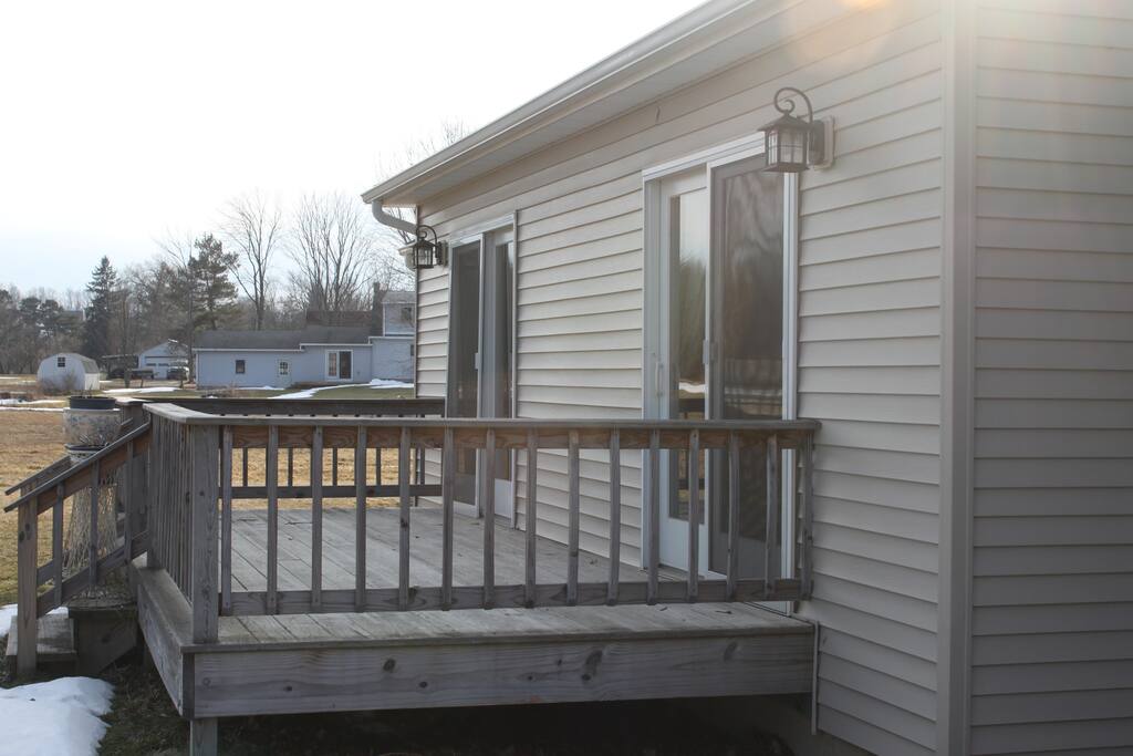 Back deck of guest house
