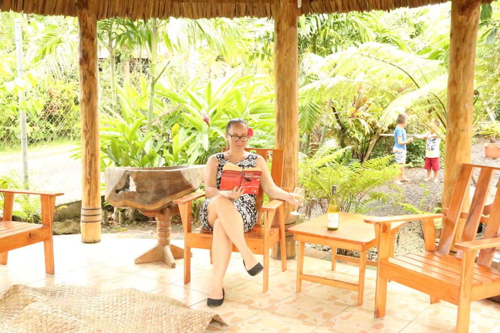 Open Samoan Fale inside